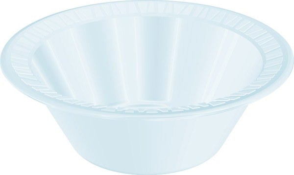 Dart 10 - 12 Oz Concorde Durable White Foam Bowls for Foodservice