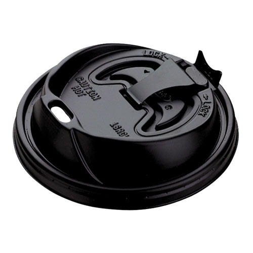 Dart 16RCLBLK Optima Black Reusable Reclosable Lid for Foodservice