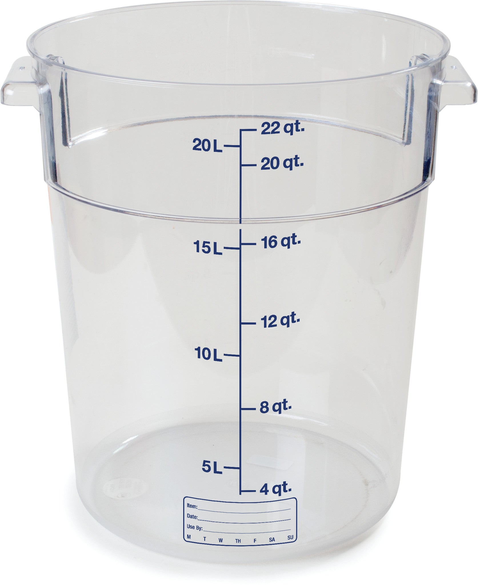 Carlisle 22 Qt Round Clear Storplus Container (10769-07) for Commercial Kitchens