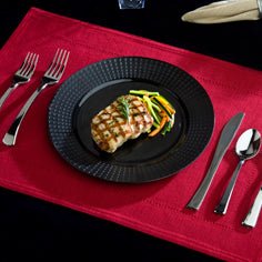 EMI-Yoshi EMI-MJP9 9-Inch Black Majestic Disposable Dinner Plate for Professional and Commercial Foodservice