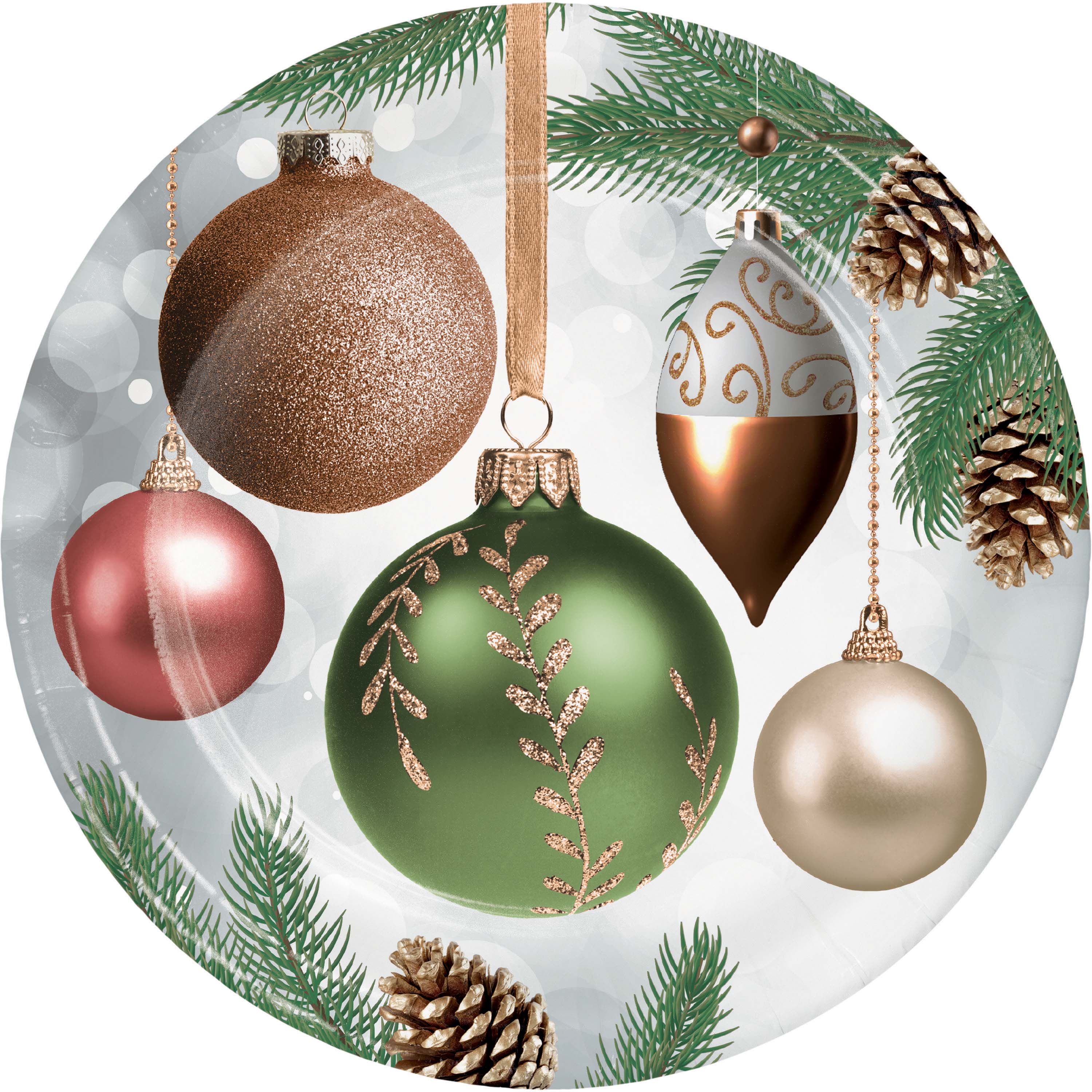 Creative Converting 9-Inch Round Stunning Ornaments Paper Dinner Plates