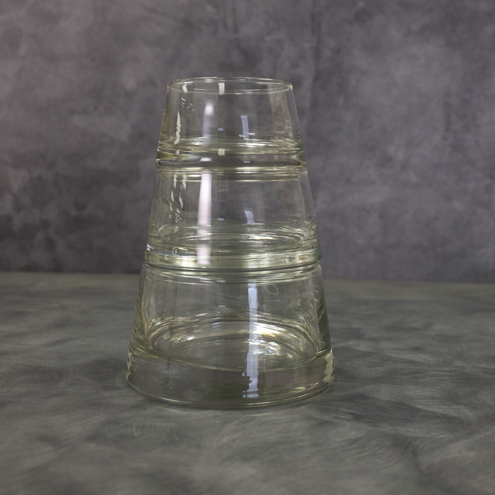 Durobor 797/80 Vertigo Durable 3-Piece Stackable Pyramid Glass Bowl Set