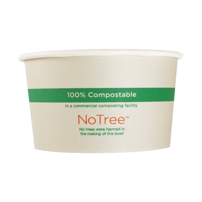 World Centric 8 oz Durable Compostable NoTree Bowl for Foodservice