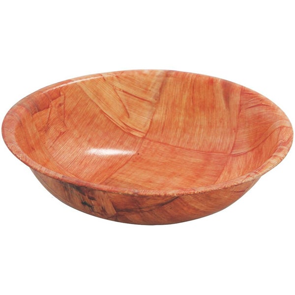 Tablecraft 210 10-Inch Round Mahogany Woven Wood Bowl for Commercial Use