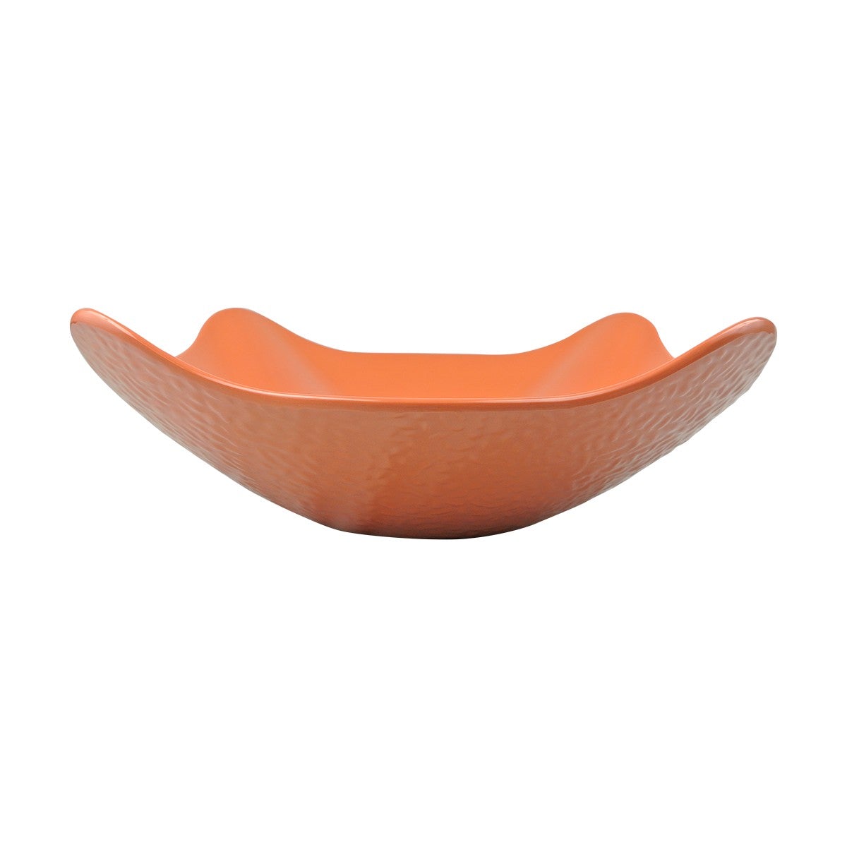 EGS M11SQPT-STC 2 Quart Square Pebble Textured Sunburn Terracotta Melamine Food Service Bowl