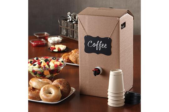 Sabert 7153 Three - Gallon Kraft Beverage Storage Container for Foodservice