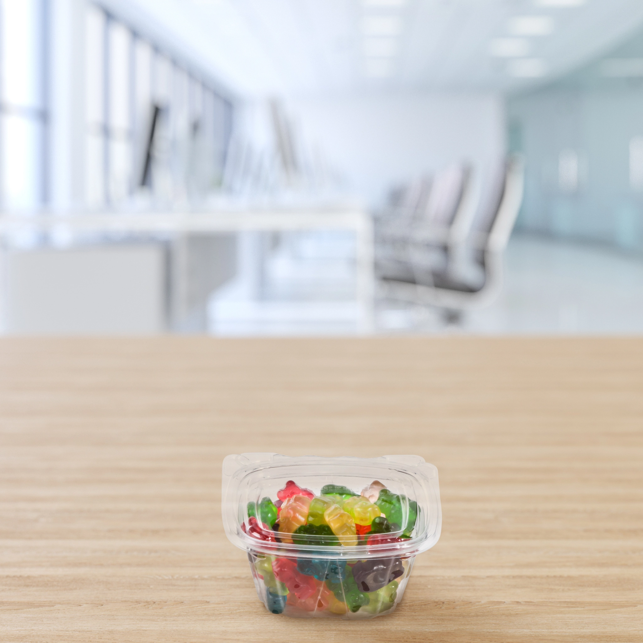 Dart ClearPac SafeSeal CH6DEF 6-ounce Transparent Plastic Tamper-Evident and Resistant Food Container with Flat Lid for Commercial Use