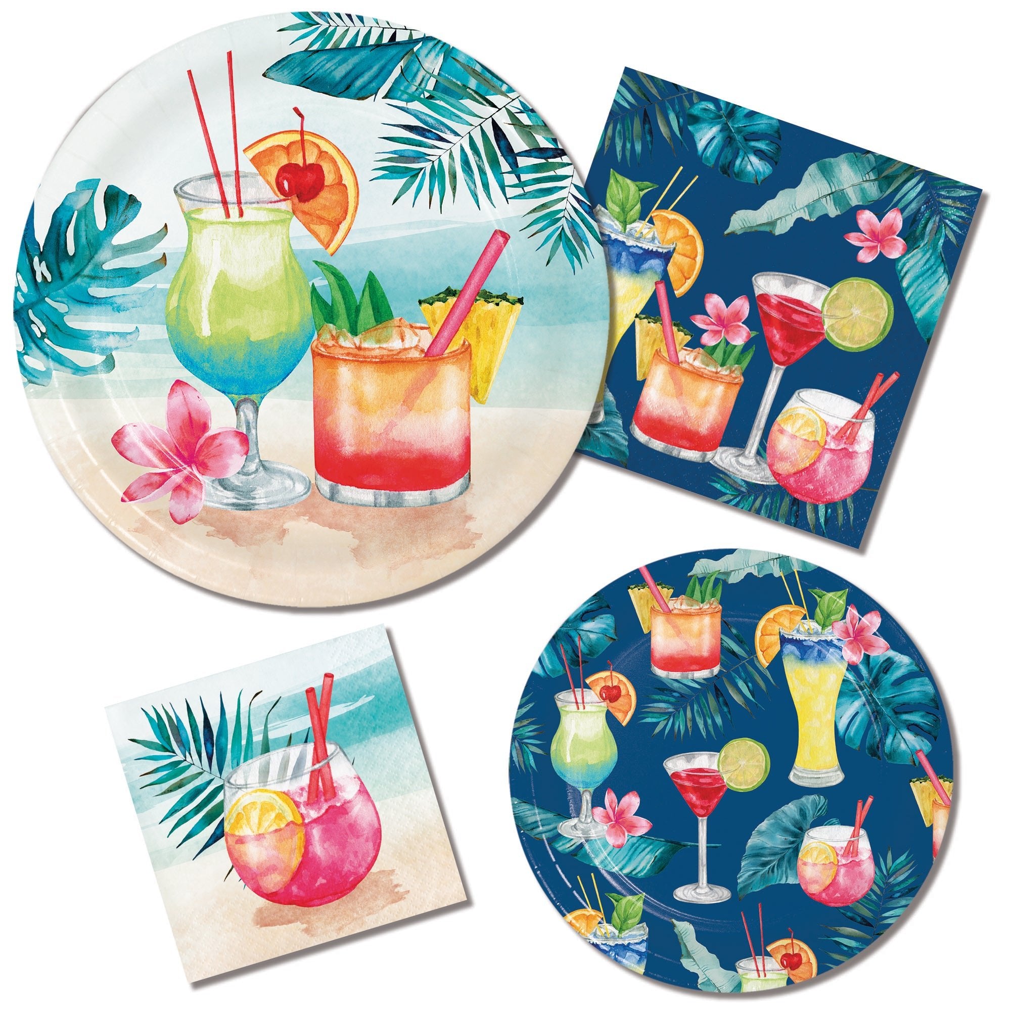 Creative Converting 7-Inch Round Summer Breeze High - Performance Paper Plates