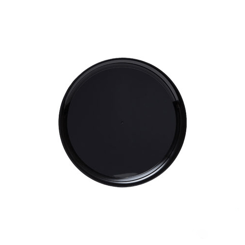 WNA A912BL25 CheckMate Durable 12-Inch Round Black Trays for Foodservice