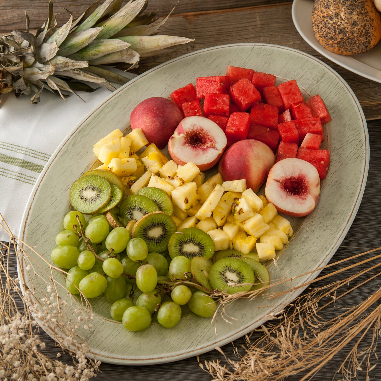 Carlisle Grove 6402146 Durable Jade Melamine 20 x 14 Oval Platter