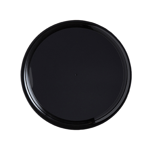 WNA A916BL25 CheckMate 16-Inch Round Disposable Black Foodservice Trays