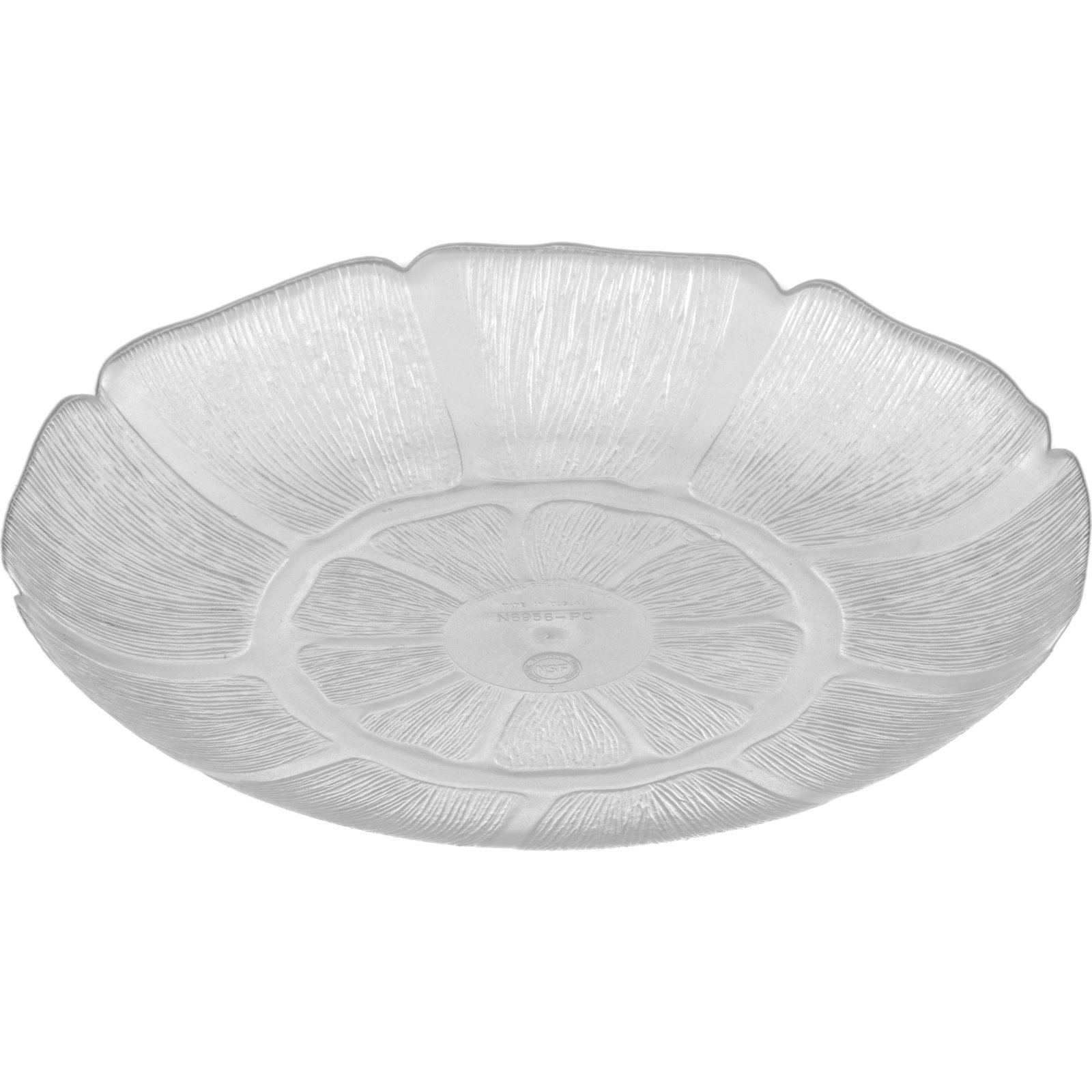 Carlisle 9-Inch Clear Plastic Petal Mist Plate for Commercial Use