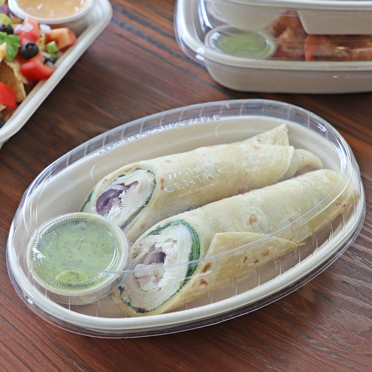 World Centric Large 32 oz Eco - friendly Disposable Burrito Bowl for Commercial Use