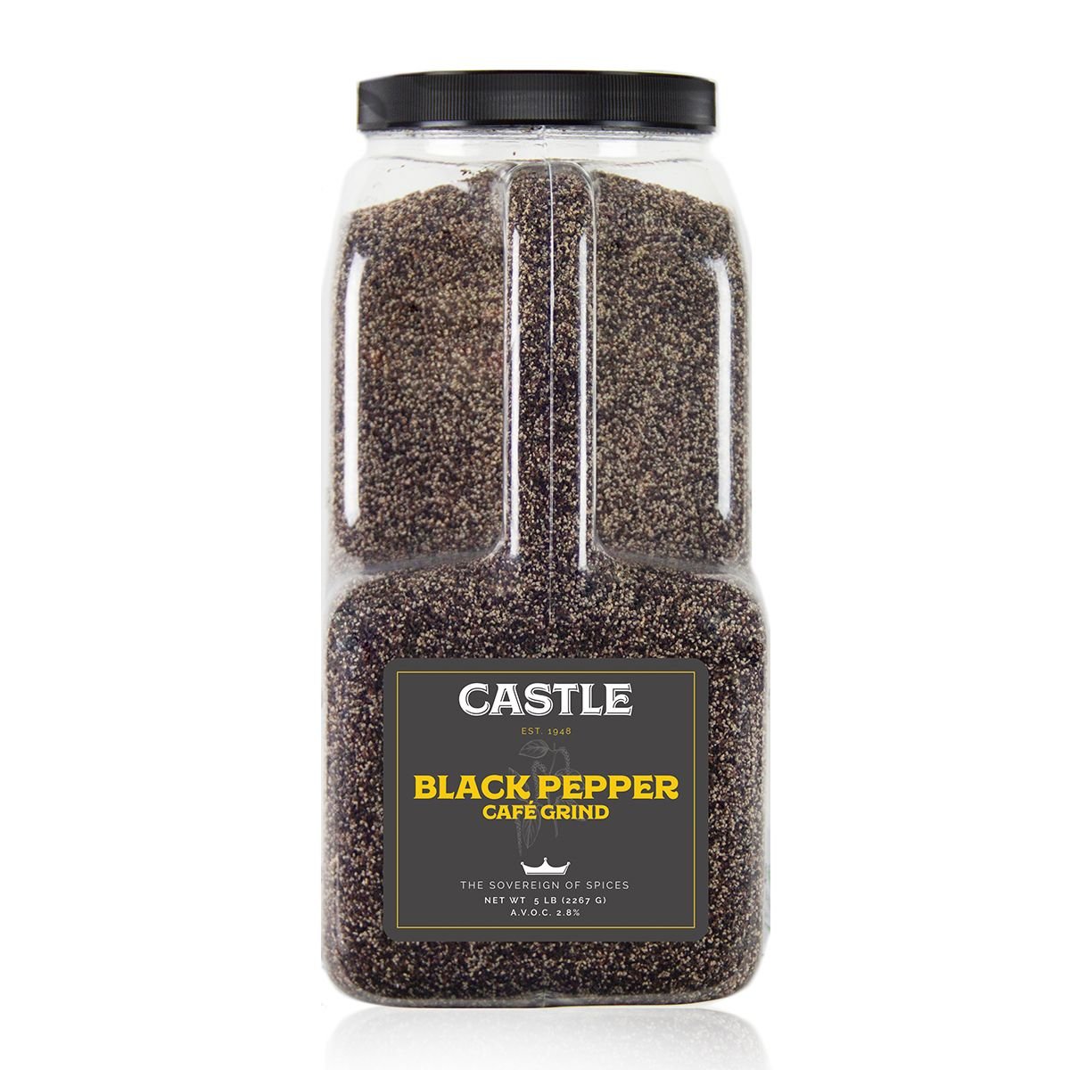 80 oz Castle Cafe - Ground High - Quality Black Pepper