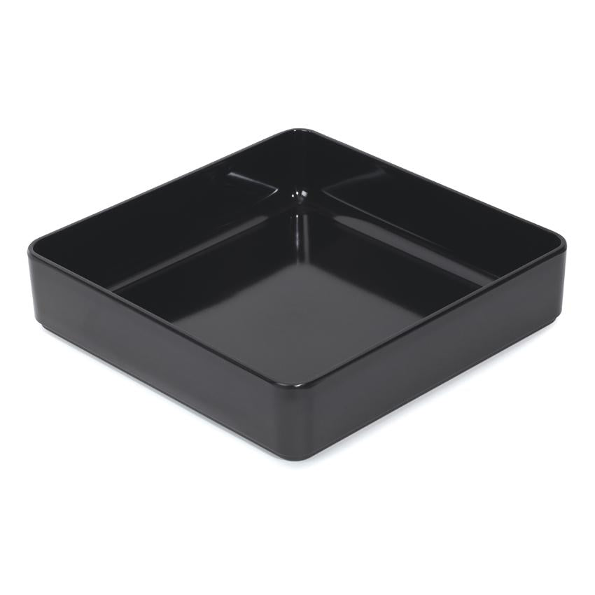 G.E.T. ML-85-BK Milano Square Black Melamine Serving Bowl, 12 Inches by 12 Inches by 2.75 Inches