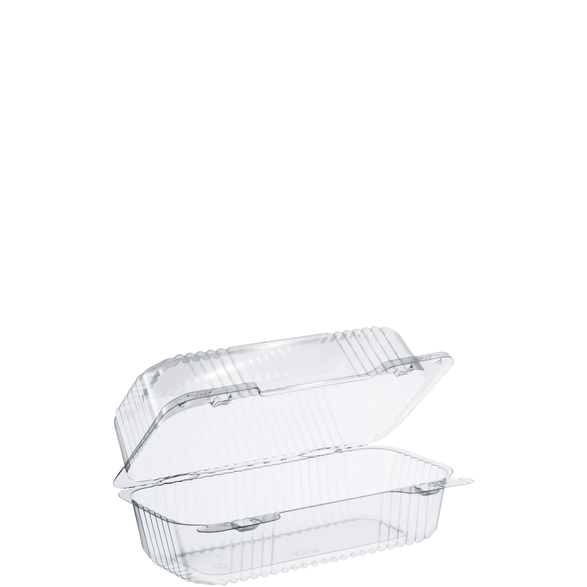 Dart C19UT1 8.5 x 4.5 x 3.6 Clear StayLock High Dome Hinged Lid Disposable Food Container