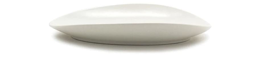 14.5-Inch Tides Oval Scallop Porcelain Plate FOH SPT055BEP20