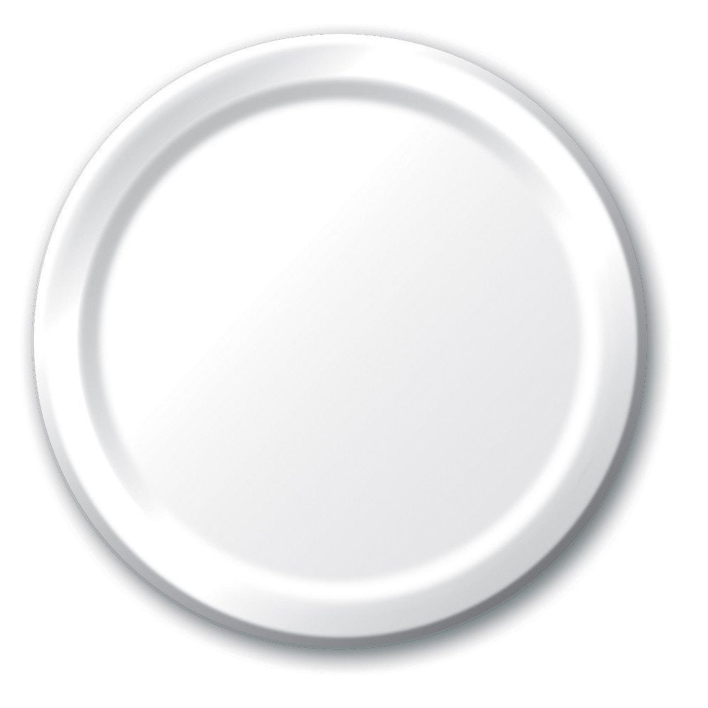 Creative Converting 9-Inch Round White Disposable Paper Plates