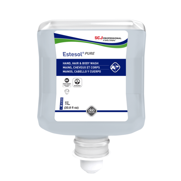 1-Liter Deb Estesol PURE Hand, Hair & Body Refills for Commercial Use