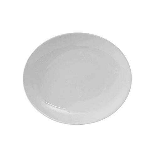 Tuxton VPH-114 Commercial Vitrified China Oval Platter - Florence Coupe Style, 11.5 Inches by 9-7/8 Inches