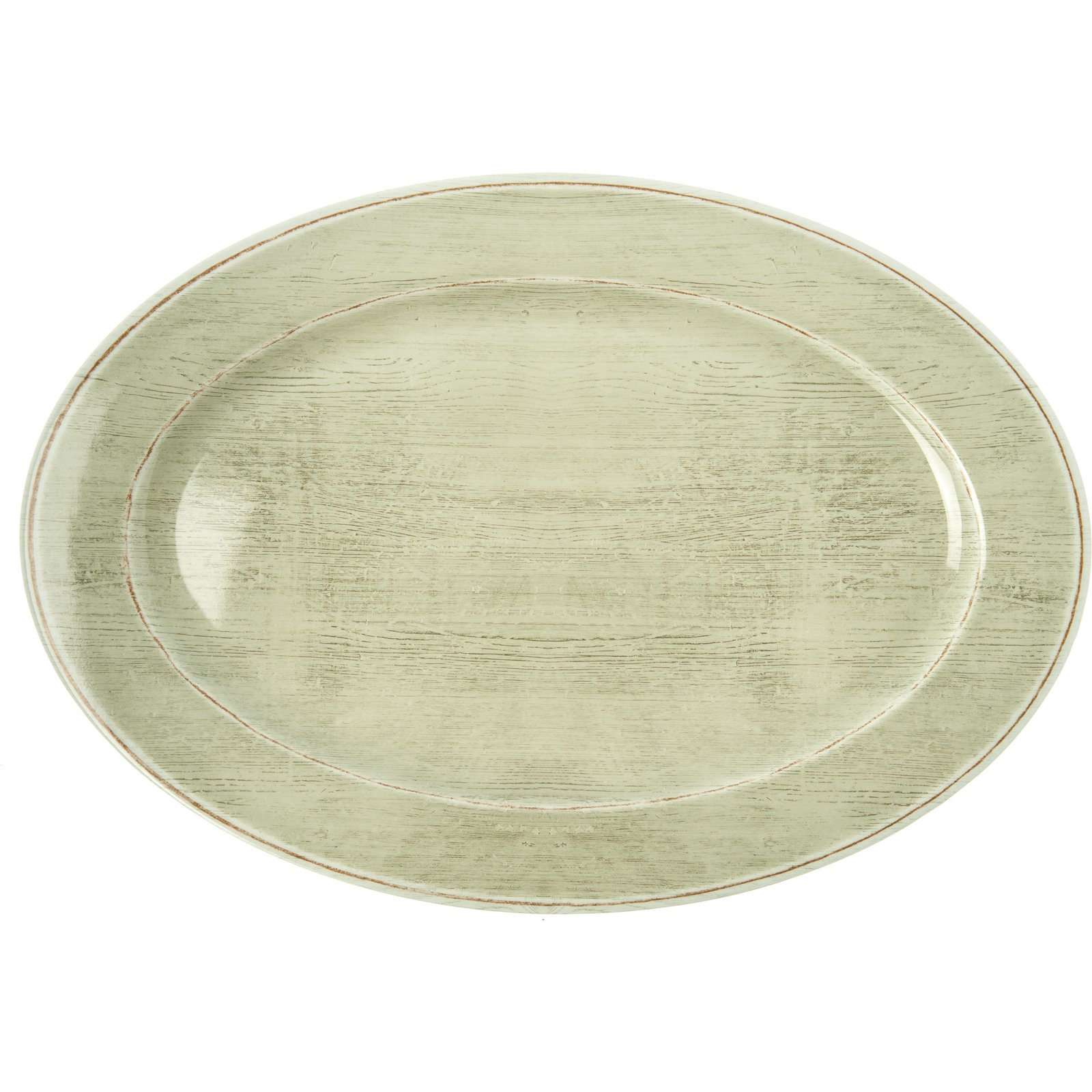 Carlisle Grove 6402146 Durable Jade Melamine 20 x 14 Oval Platter