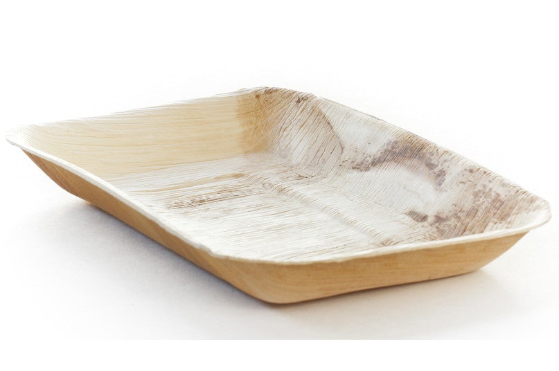 Eco-Friendly 9 X 6 Rectangular Palm Leaf Tray - Leafware LW6T