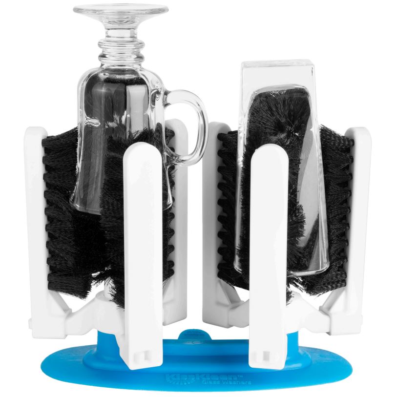 Kiss Kleen KG-W-0813 Durable 8-Brush Manual Glass Washers for Foodservice