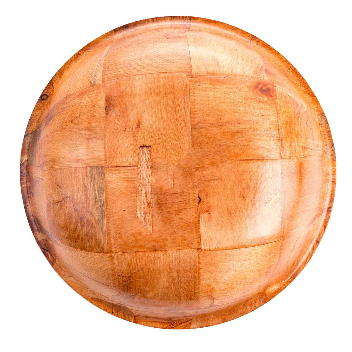 Tablecraft 210 10-Inch Round Mahogany Woven Wood Bowl for Commercial Use
