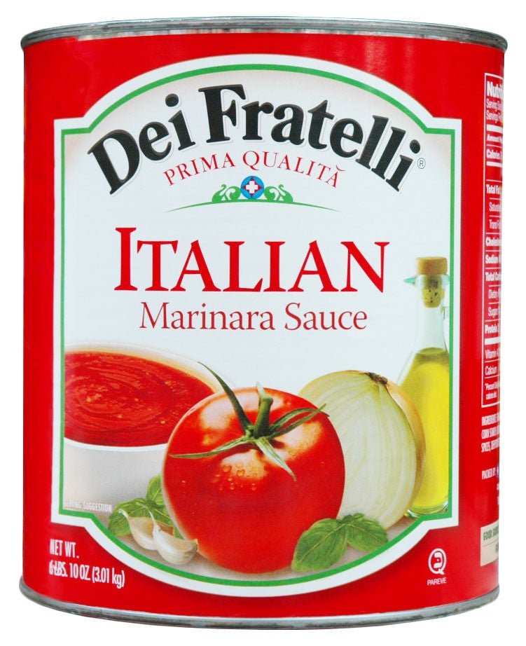 Dei Fratelli 106 Oz Italian Marinara Sauce in #10 Can for Commercial Use
