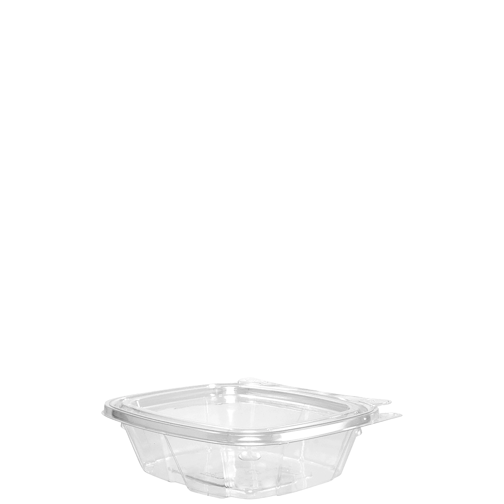 8 oz Clear Plastic Tamper - Resistant Dart ClearPac SafeSeal Container with Flat Lid