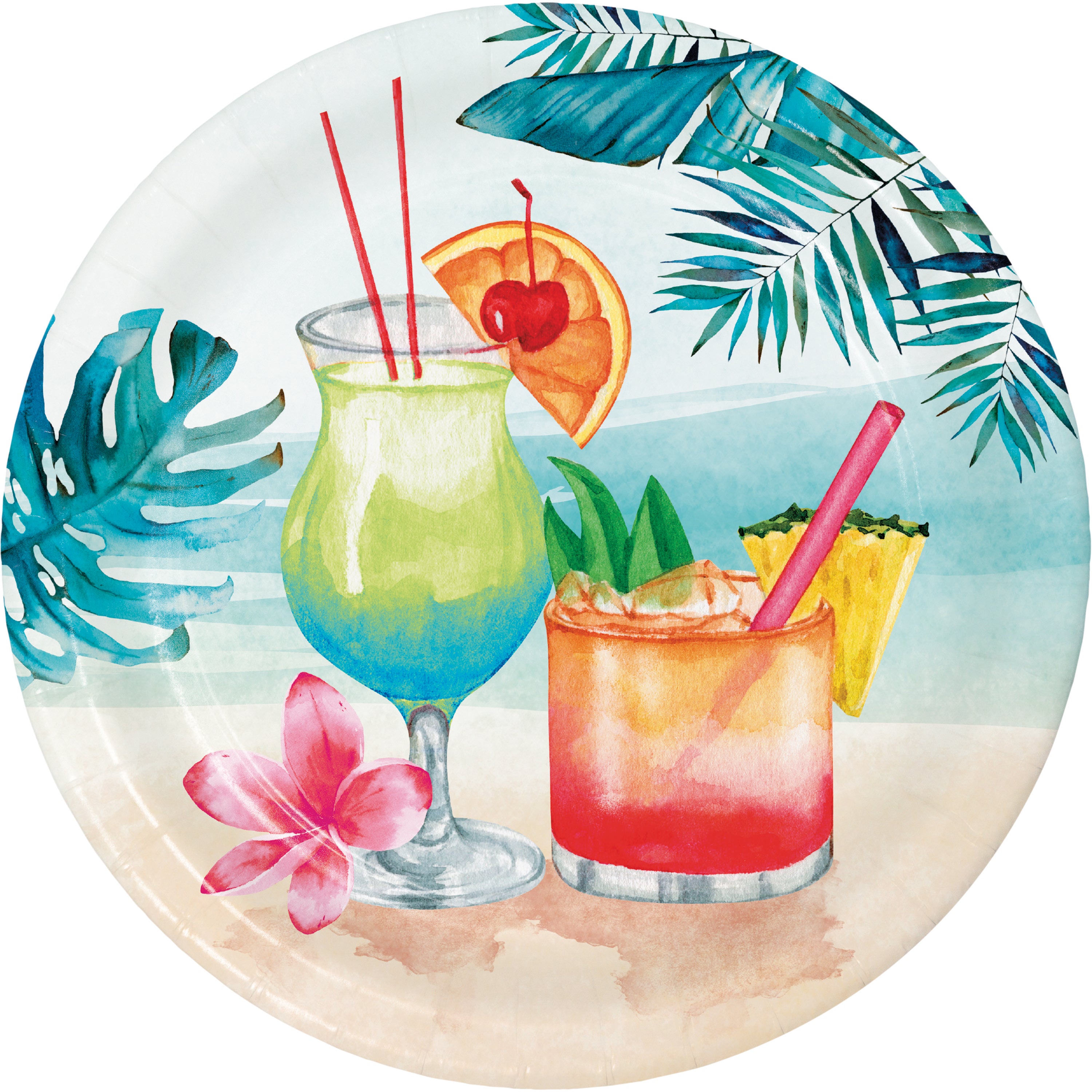 Creative Converting 9-Inch Round Summer Breeze Durable Paper Plates