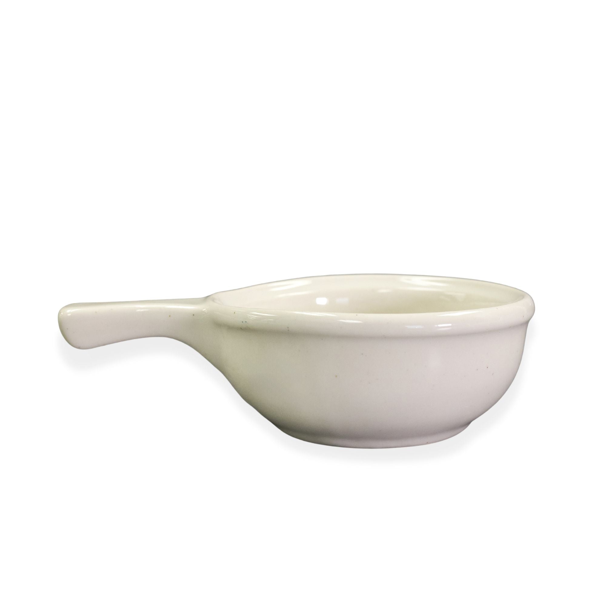 White 13 oz Handled Soup Bowl - Diversified Ceramics DC26 for Commercial Kitchens