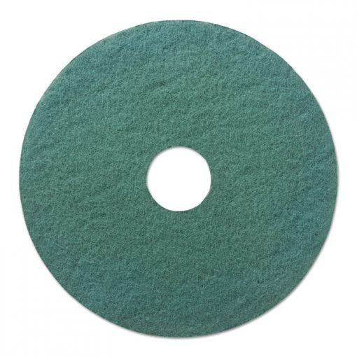19-Inch Green Nylon/Polyester Blend Floor Pads for High-Performance Scrubbing