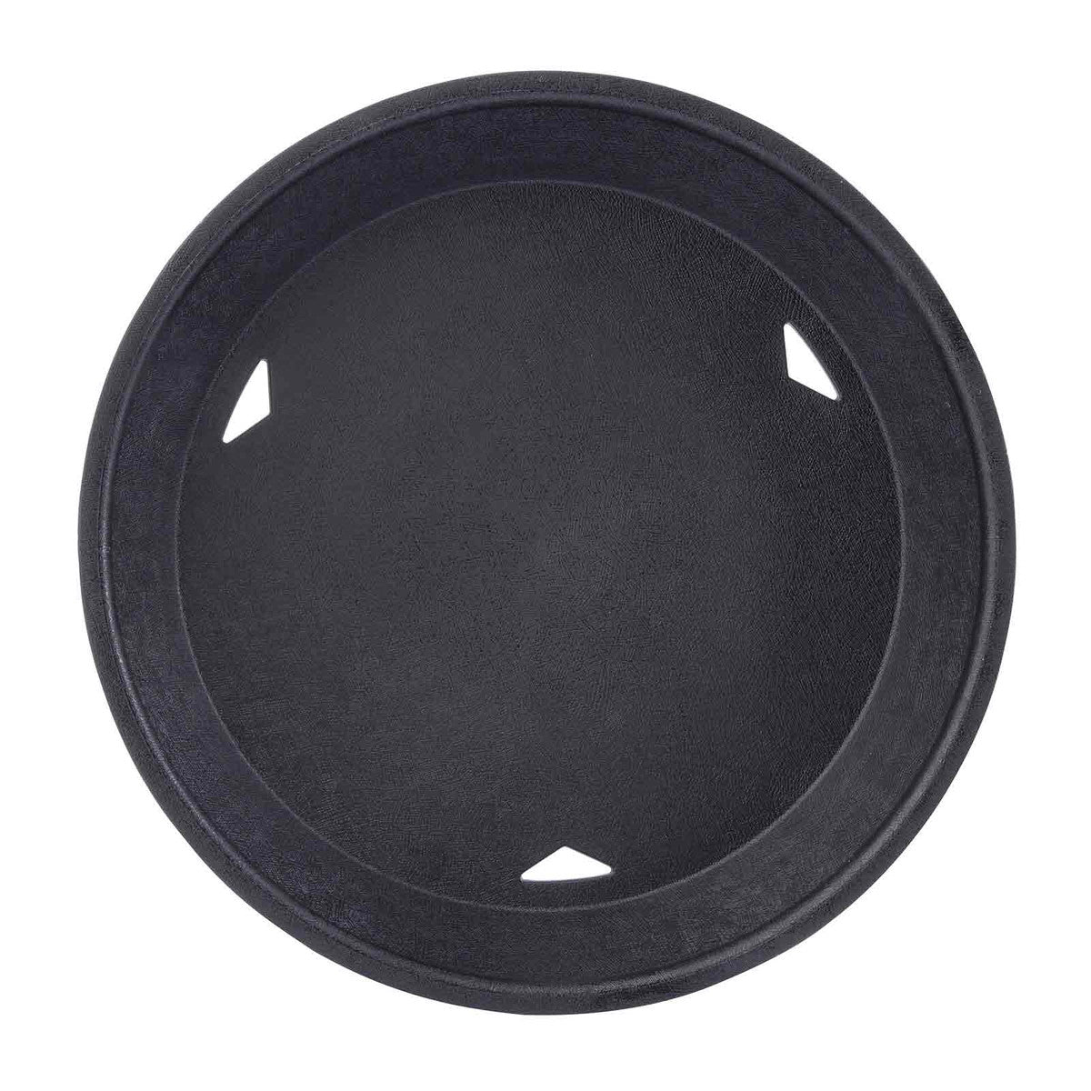 Tablecraft 15759BK 9-Inch Black Polypropylene Round Platter with Raised Base