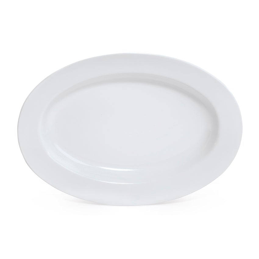 G.E.T. 18-Inch White Oval Milano Melamine Catering Platter (OP-618-W)