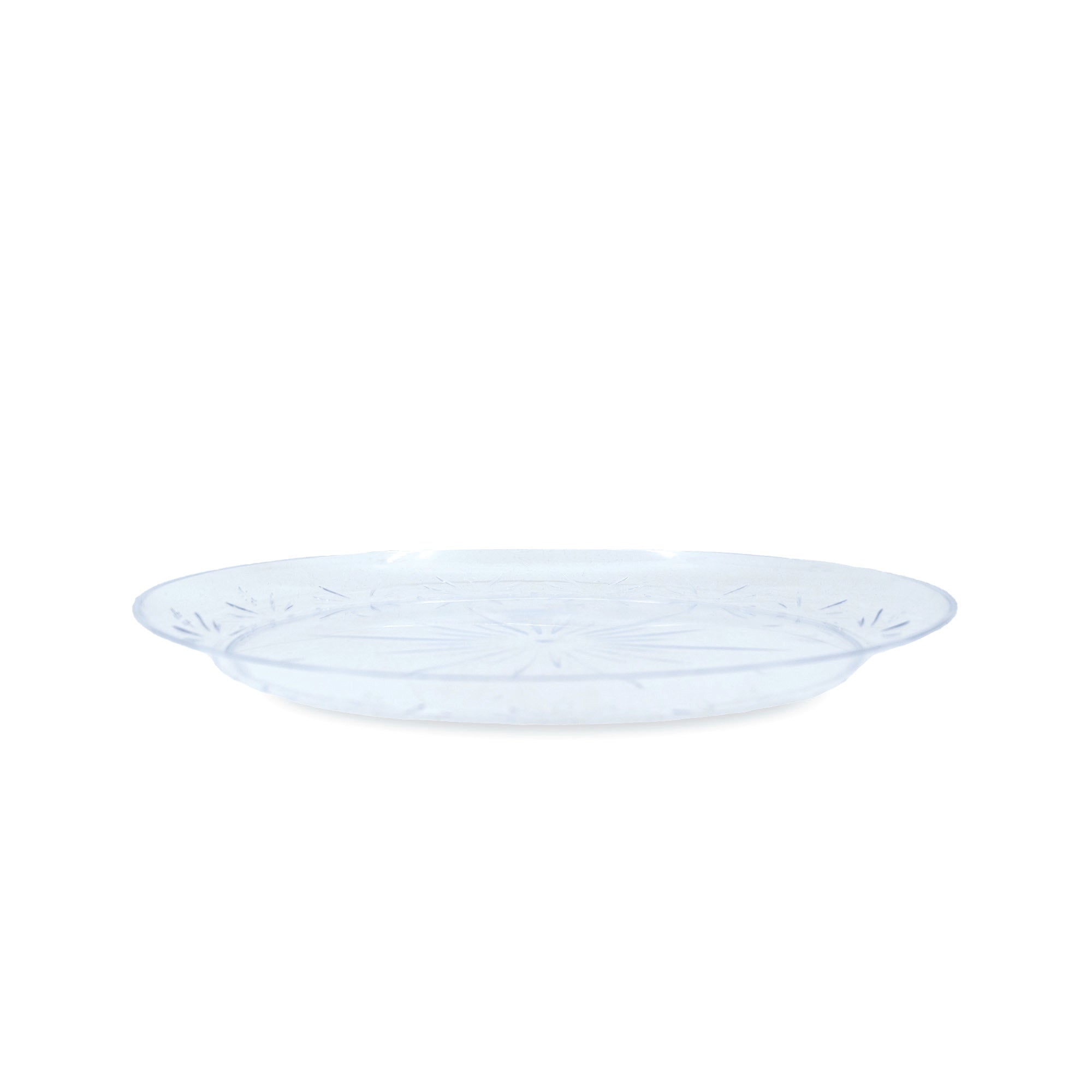 7-Inch Clear Foodservice Scroll Plate for Sustainable and Efficient Use
