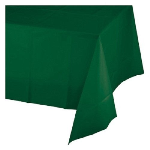 Creative Converting Premium Quality 54 Inches by 108 Inches Hunter Green Plastic Table Covers for Foodservice and Party Use