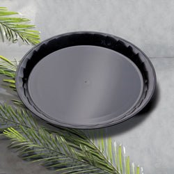 EMI-Yoshi EMI-720B 12-Inch Round Black Disposable Conserve Tray for Foodservice