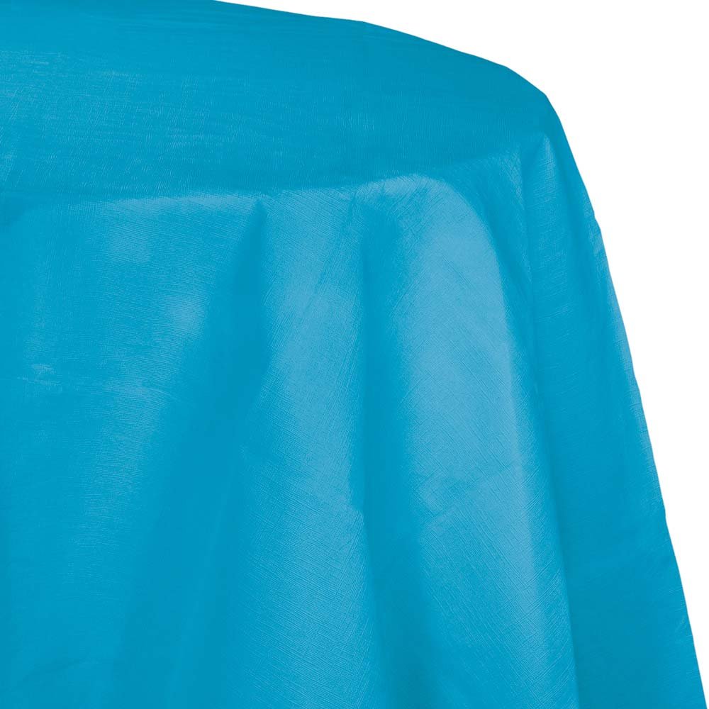 Creative Converting Decorative Round Turquoise 82-Inch Paper Table Covers for Foodservice Use