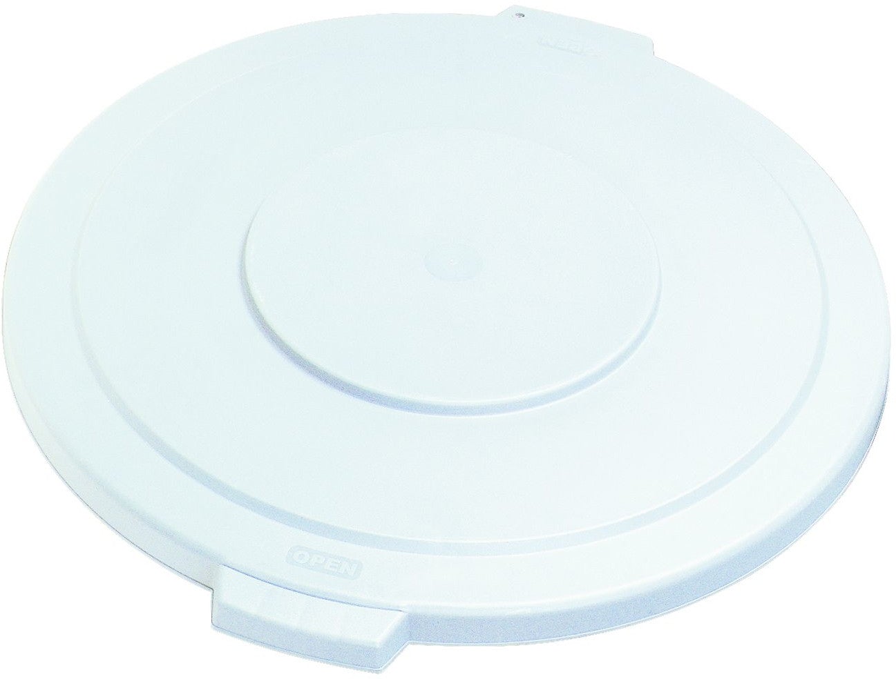 Carlisle 34103303 Premium White Waste Container Lid Designed for 32 - Gallon Trash Bins in Foodservice