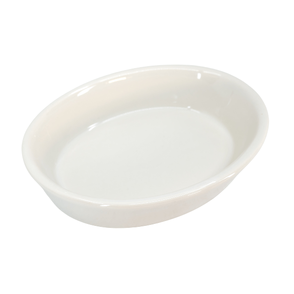 Diversified Ceramics DC548 12 oz White Oval Fort Pitt Baker for Commercial Use