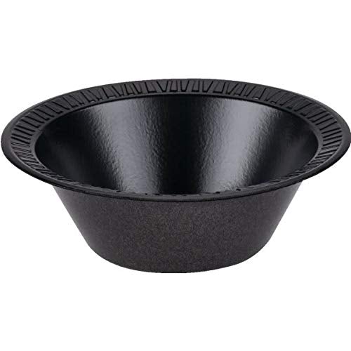 10 - 12 Oz Black Eco - friendly Laminated Foam Bowls by Dart for Commercial Use