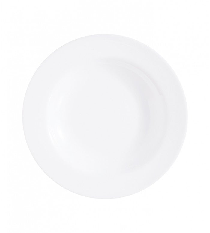 Cardinal Evolutions E6982 Commercial White Wide Rim Deep Plate with 8-5/8 Inches Diameter