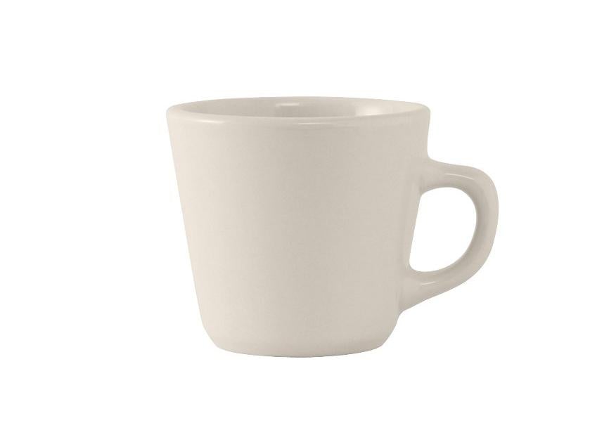 Tuxton TRE - 001 7 oz American White Tall Coffee Mug, Reno 3.25