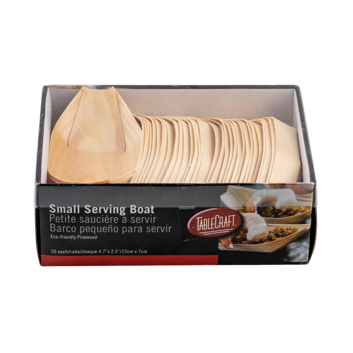 Tablecraft BAMDB45 Disposable Pinewood Bowls with Dimensions of 4.75 Inches by 2.5 Inches, Ideal for Foodservice