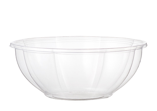 World Centric 32 oz Clear 6.7-inch Disposable Salad Bowl for Commercial Use