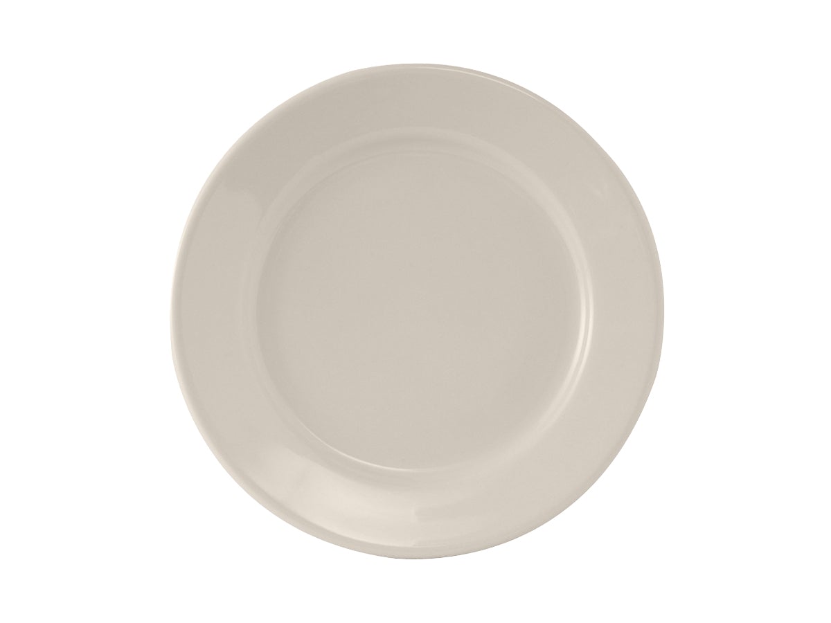 Tuxton TRE - 009 9 - 5/8 - Inch Round Dinner Plate with Wide Rolled Edge, 12 per Box