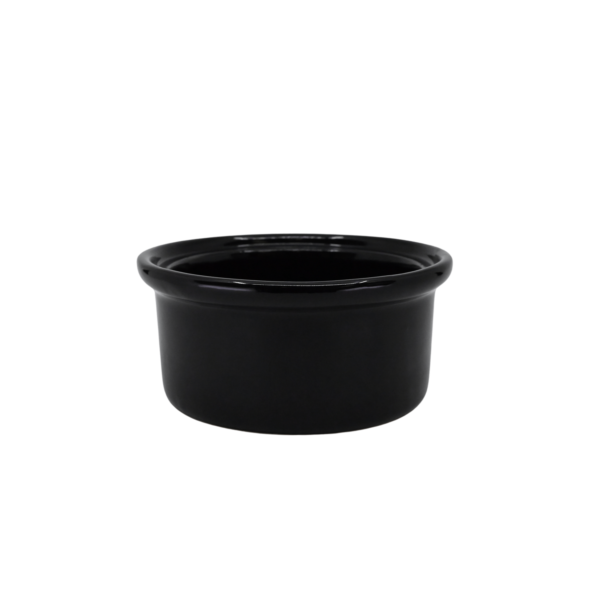 Diversified Ceramics DC604 12-Ounce Round Black Ceramic Casserole for Commercial Kitchens
