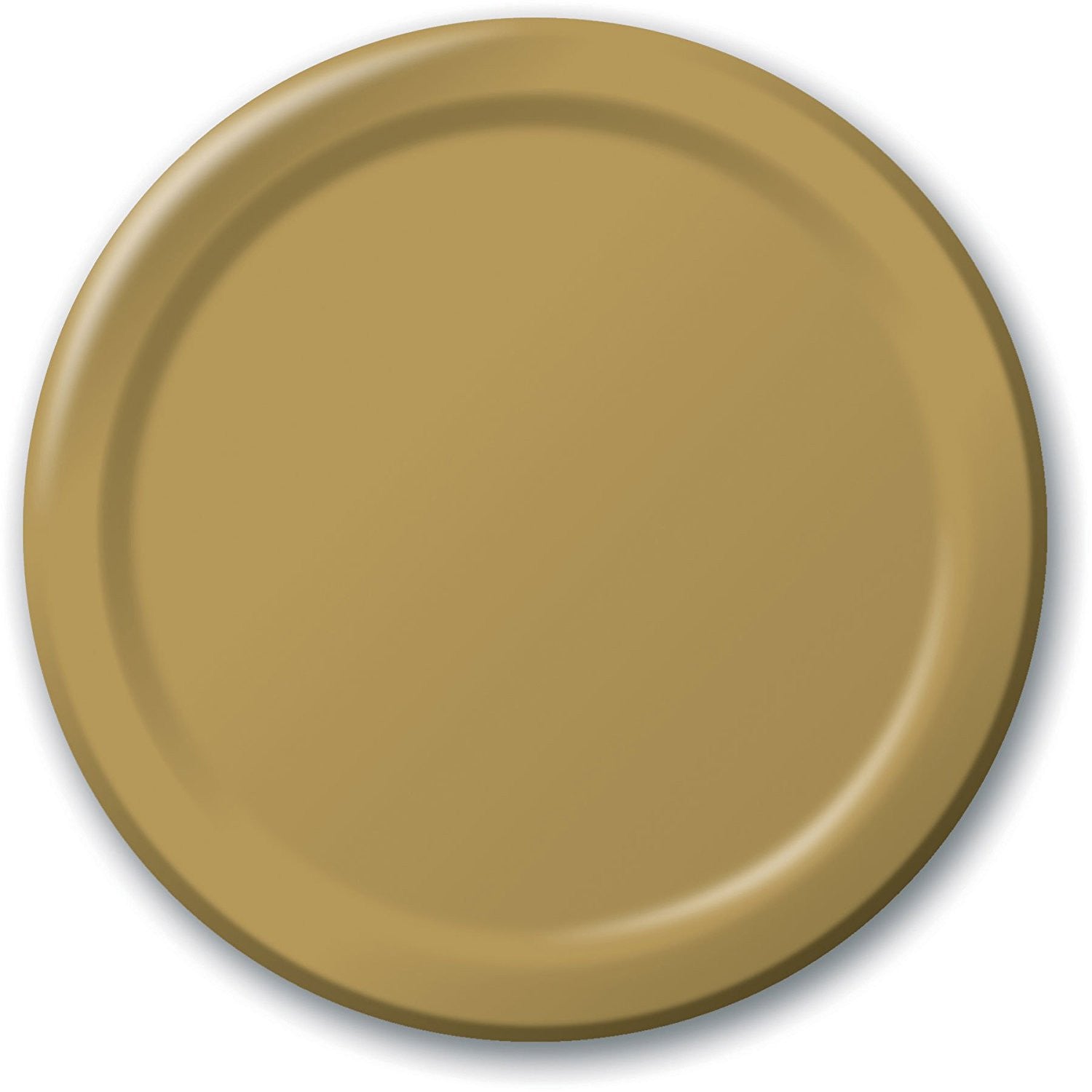 Creative Converting 9-Inch Round Gold Paper Plates for Party Use