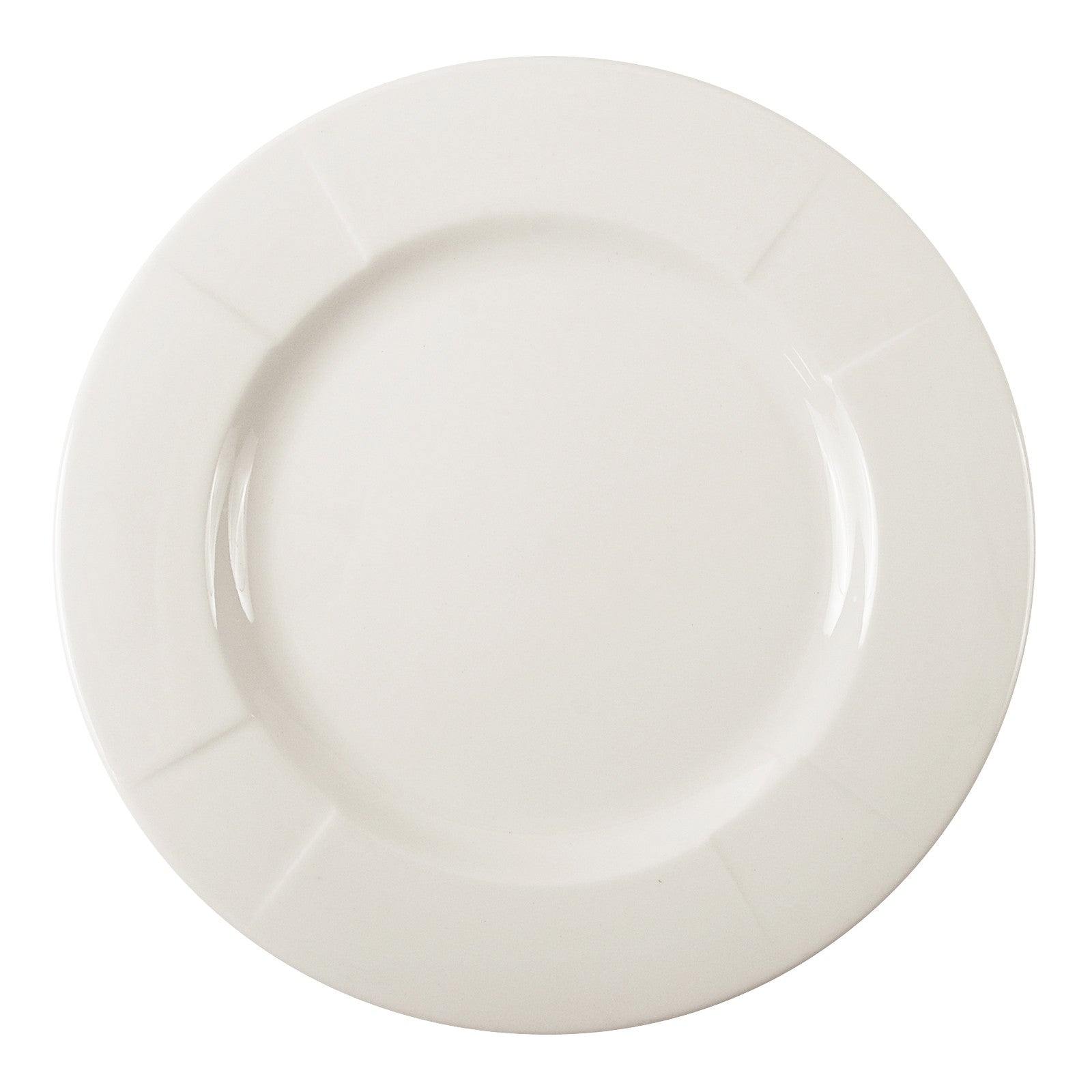Syracuse Quantum White Round Ceramic Dinner Plate, 10-3/4 Inches